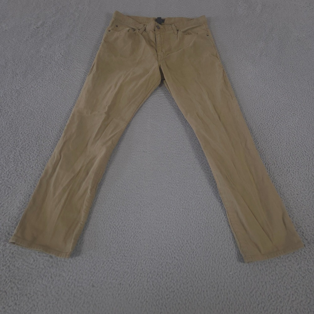 Gap Pants Mens 34x30 Tan Slim Straight Mission Tan Cotton Corduroy 5-Pocket